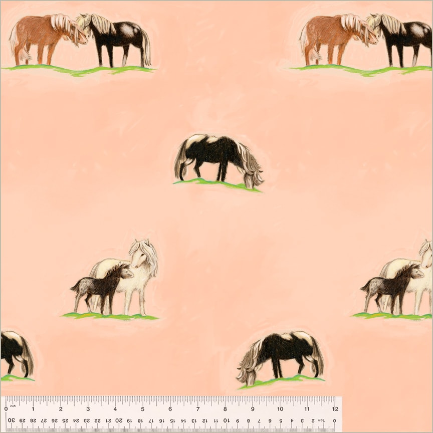 Ponies - Peach CANVAS