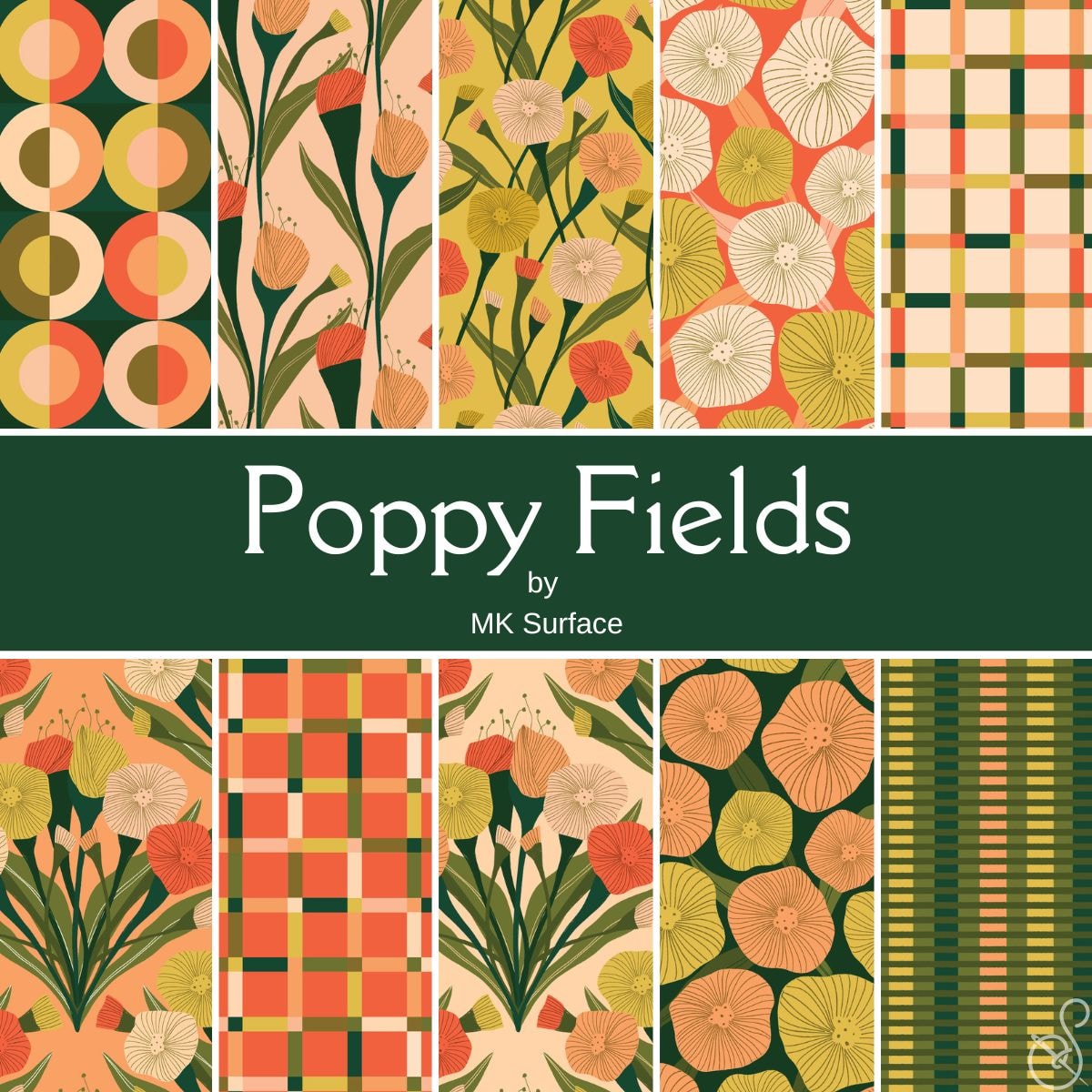 Poppy Fields Quarter Bundle | MK Surface | 10 FQs