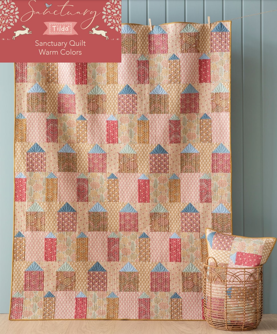 Sanctuary Quilt Pattern - Warm Colors - Warm