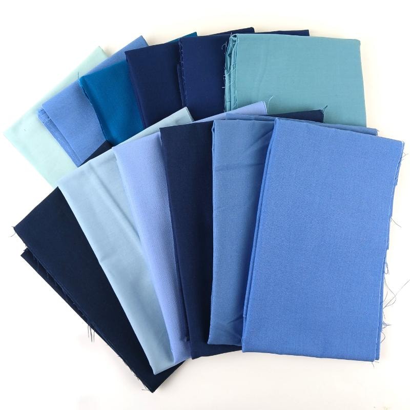 Scraptastic Quarter Yard Bundle - Blue Solids