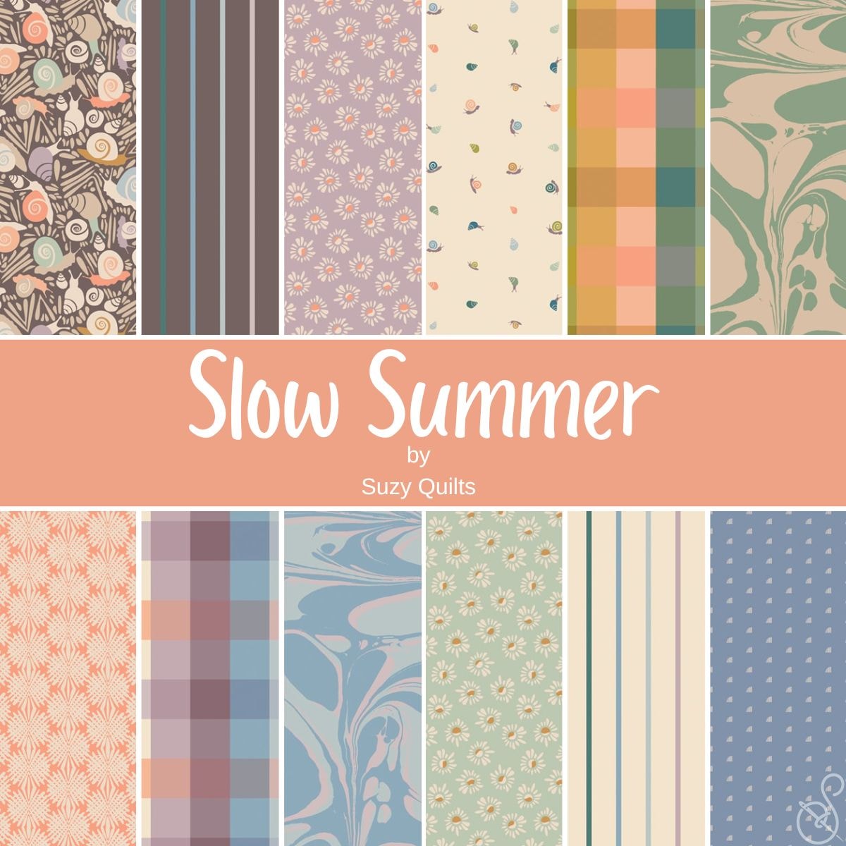 Slow Summer Fat Quarter Bundle | Suzy Quilts | 12 FQs