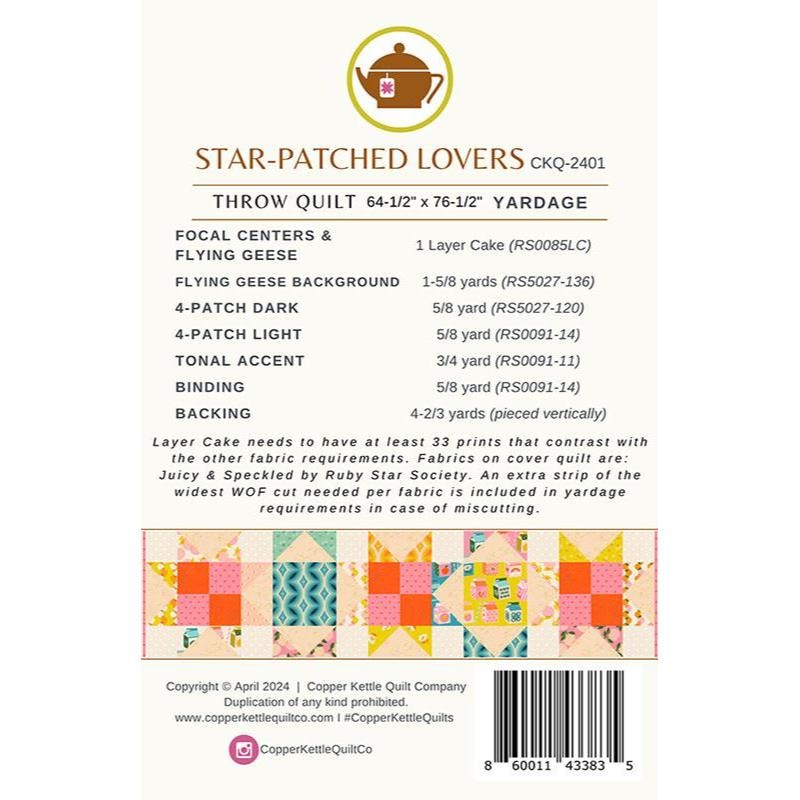 Star-Patched Lovers Quilt Pattern | Copper Kettle Quilt Company