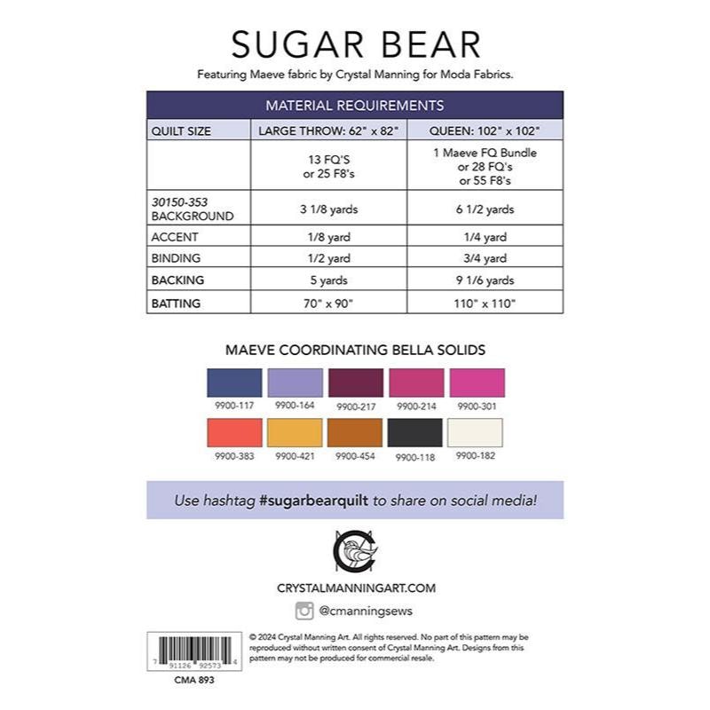 Sugar Bear Quilt Pattern | Crystal Manning