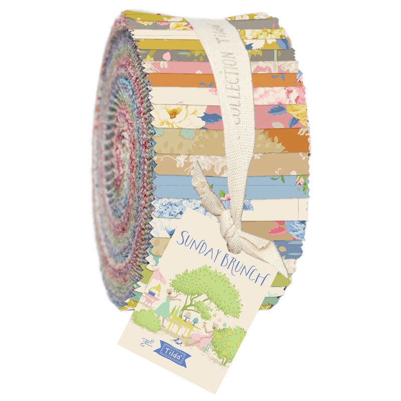 Sunday Brunch Jelly Roll | Tilda Fabrics | 40 PCs