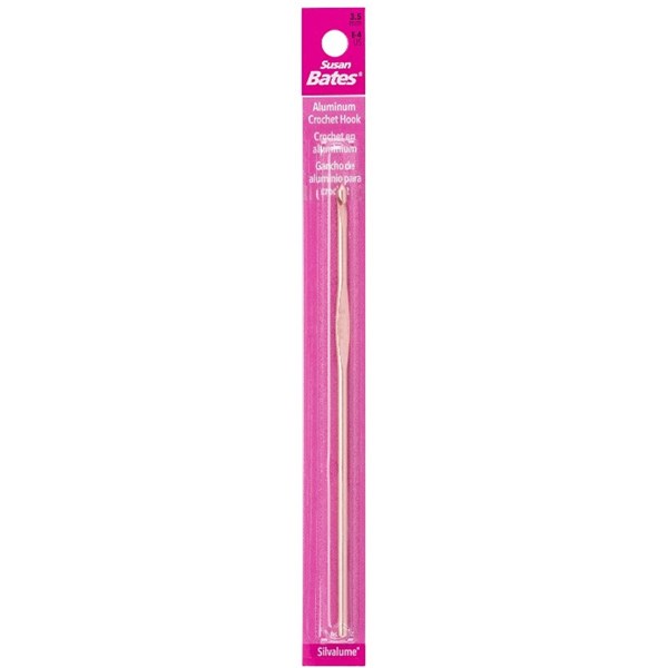 Susan Bates Silvalume Crochet Hook - US E4 | 3.5mm