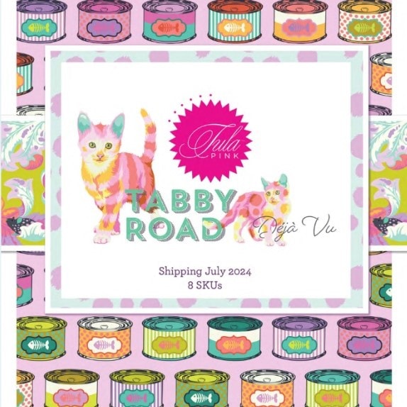 Tabby Road (Déjà Vu)  Fat Quarter Bundle | Tula Pink | 8 FQs