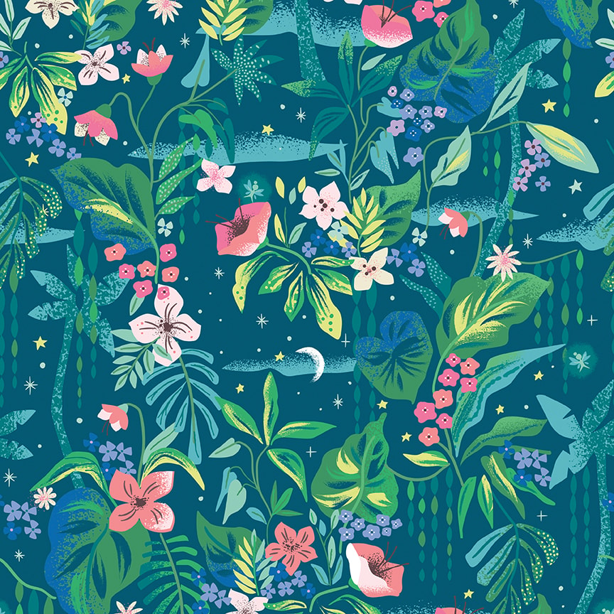 Tropical Floral - Night