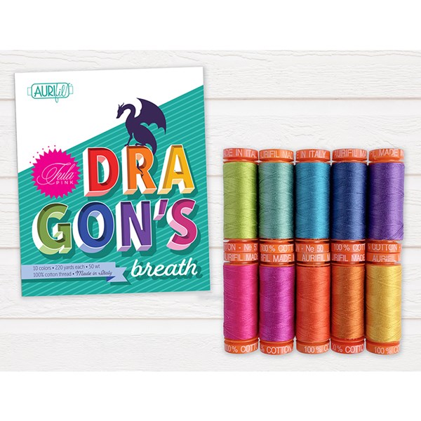 Tula Pink Solids Aurifil Thread Set - Dragon's Breath