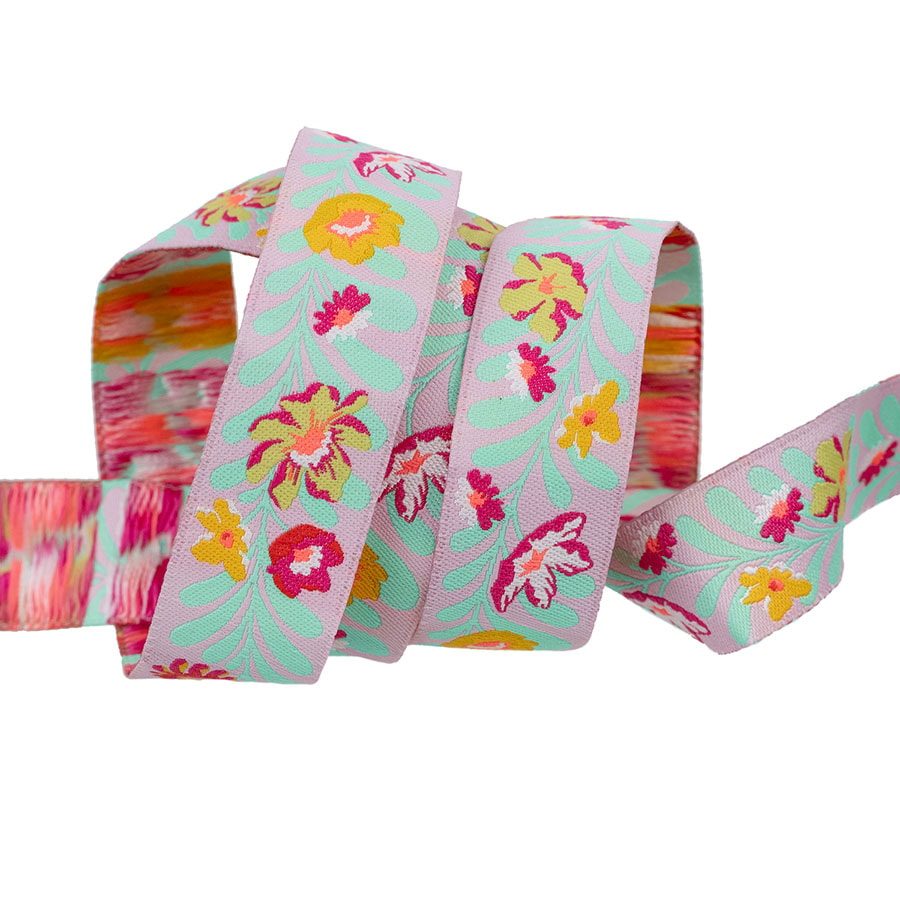 Tula Pink Untamed Ribbon - Flowerfield- Lunar 7/8"