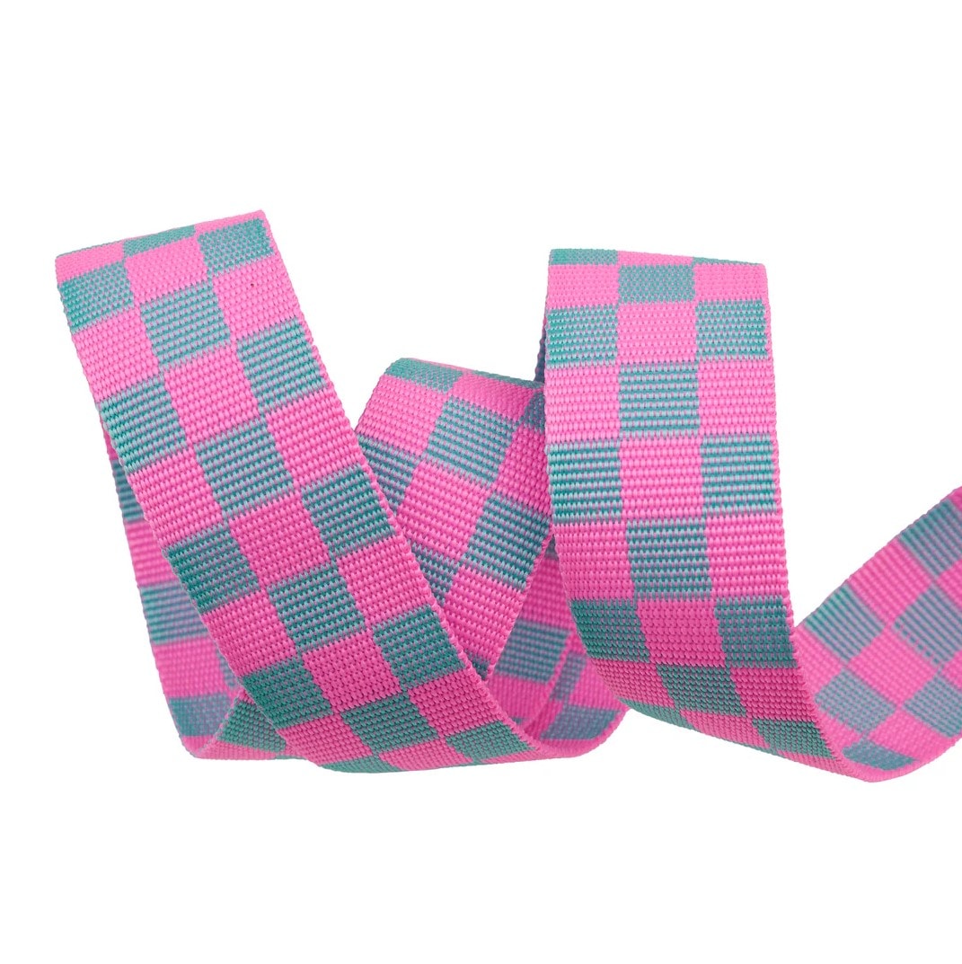 Tula Pink Untamed Webbing - Check Please - Cosmic 1-1/2"