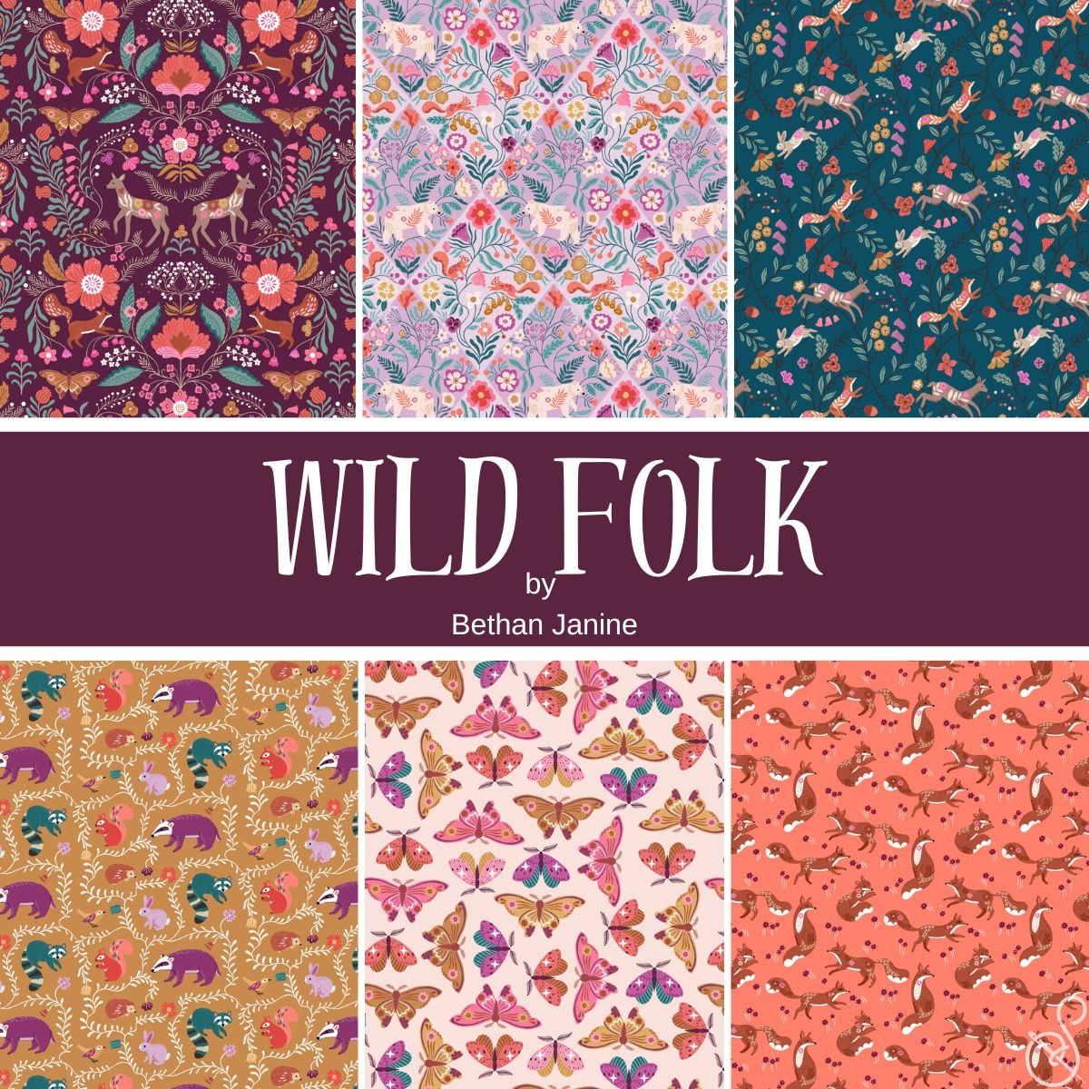 Wild Folk Fat Quarter Bundle | Bethan Janine | 6 FQs