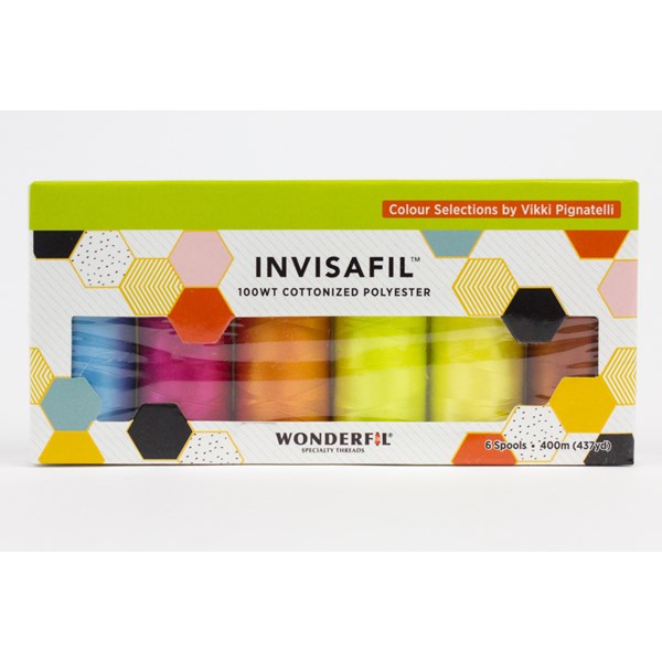 Wonderfil InvisaFil Mini Pack | 6 Colors | 400m Spools