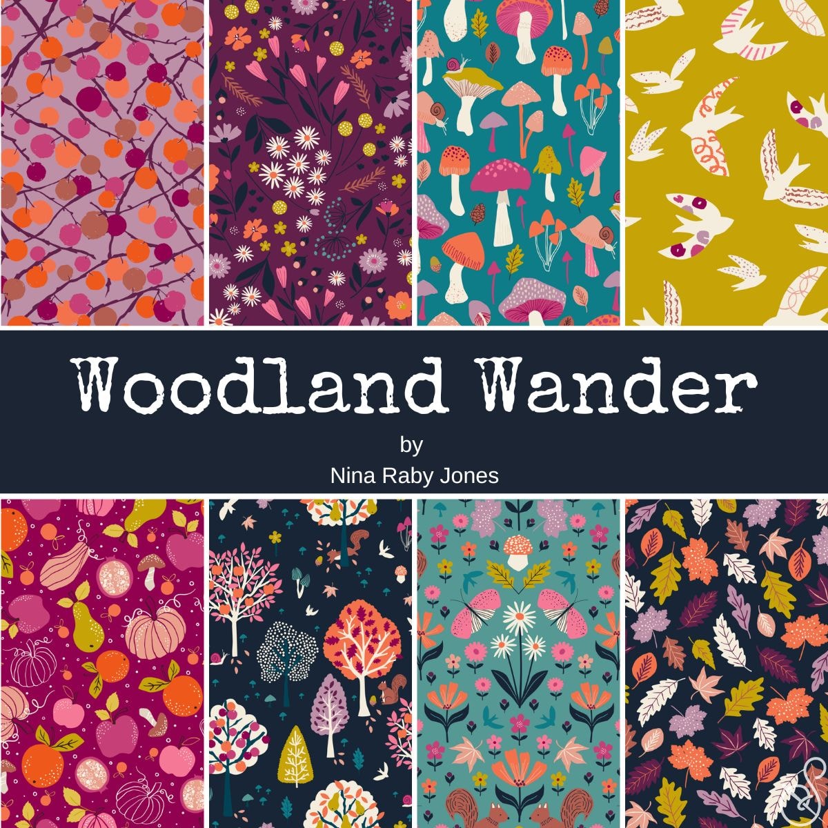 Woodland Wander Fat Quarter Bundle | Nina Raby Jones | 8 FQs