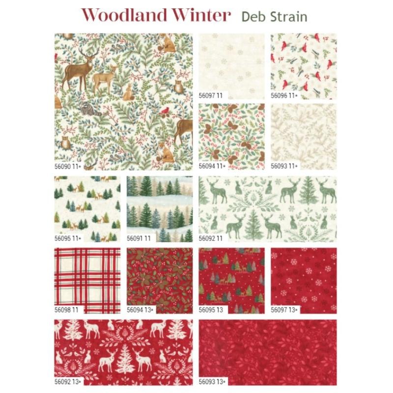 Woodland Winter Charm Pack | Deb Strain | 42- 5" Squares