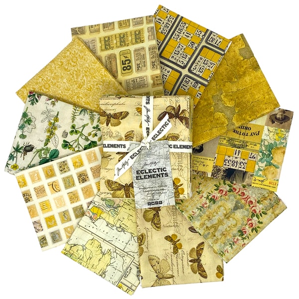 Yellow Palette Fat Quarter Bundle | Tim Holtz | 10 FQs